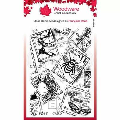 Creative Expressions Woodware Clear Stamp - Postage Background